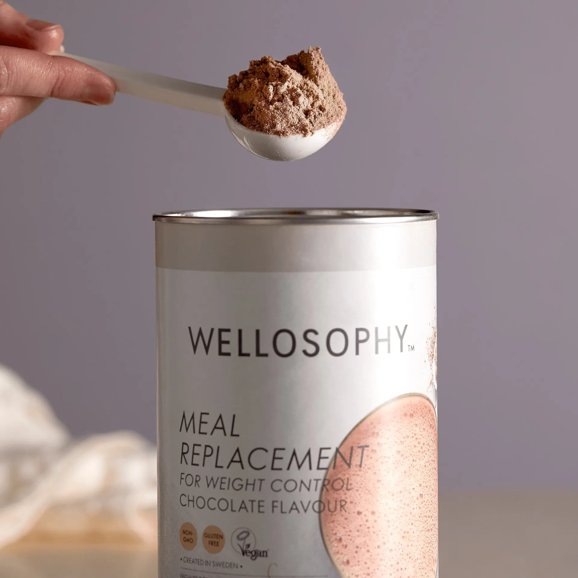 Batido Substituto de Refeição para Controlo de Peso Wellosophy - Chocolate 525 g.