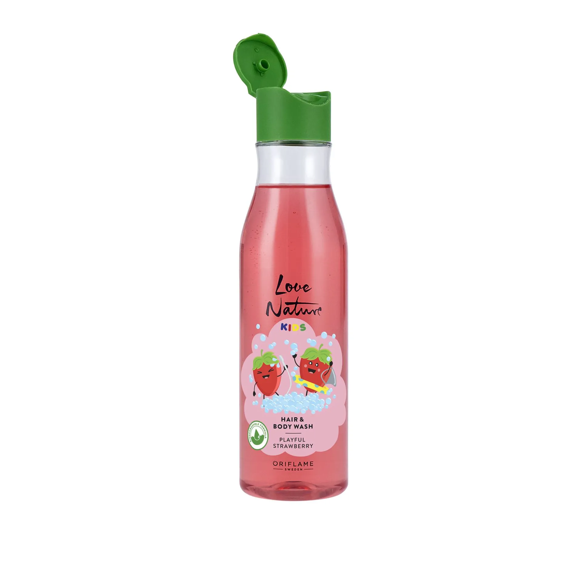 Champô e Gel de Duche Playful Strawberry Love Nature Kids 250 ml.