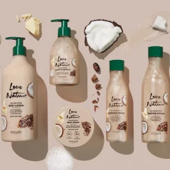 Creme de Corpo Nutritivo com Manteiga de Cacau e Óleo de Coco Biológicos Love Nature 200 ml.