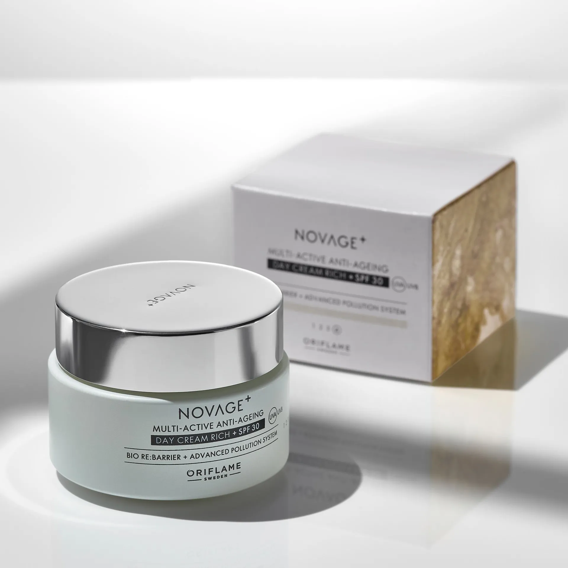Creme de Dia Rico Multi-Active Anti-Ageing com FPS 30 Novage+ 50 ml.
