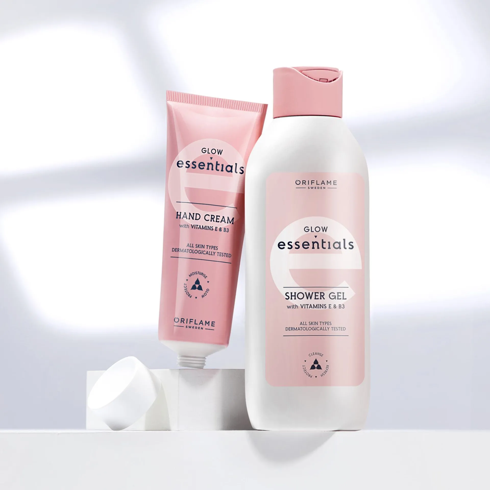Creme de Mãos com Vitaminas E e B3 Glow Essentials 75 ml.