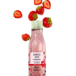 Gel de Banho com Morango Biológico Edição Natal Simple Joys Love Nature 250 ml.