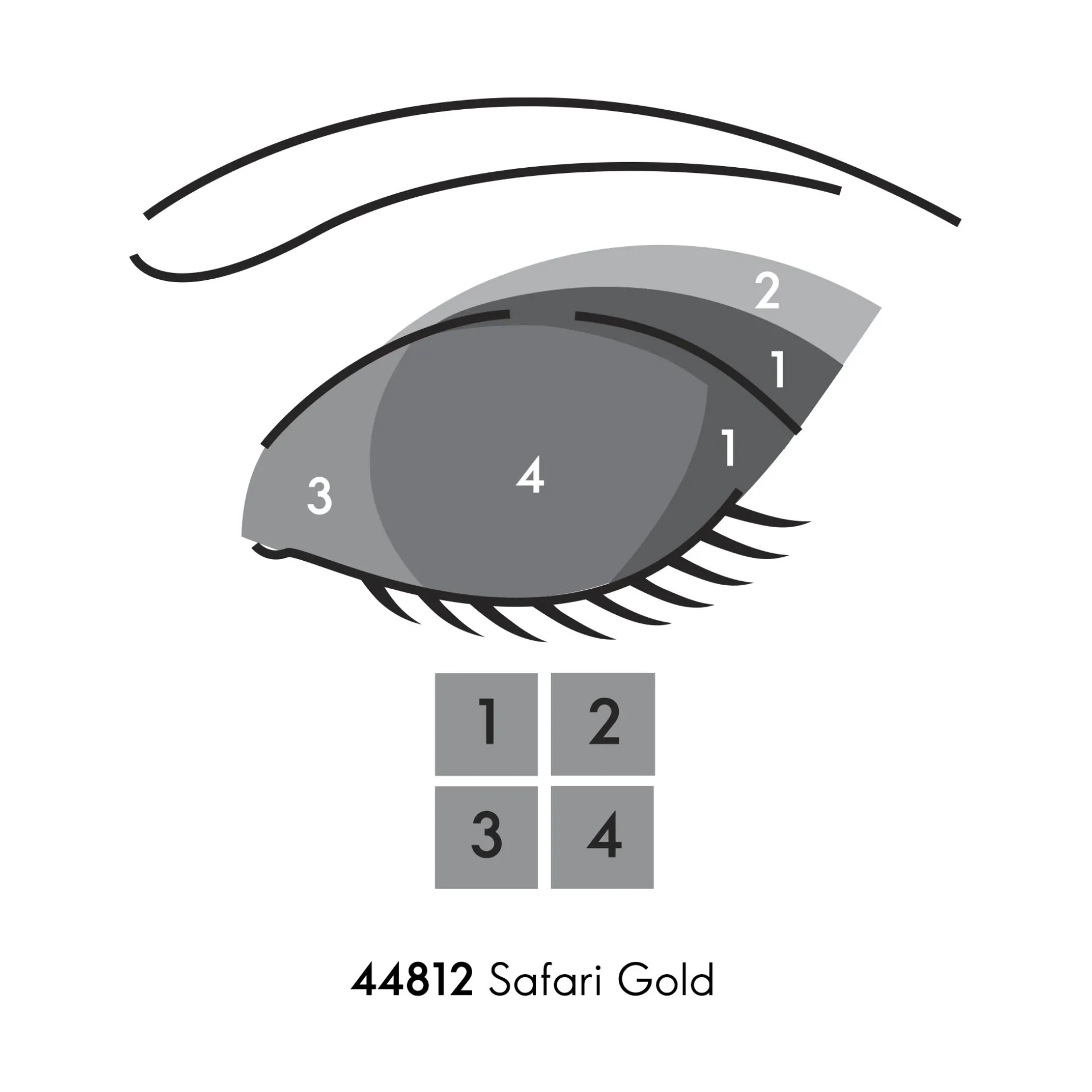 Paleta de Sombras de Olhos Quad Make-up Pro THE ONE 448116.4 g.